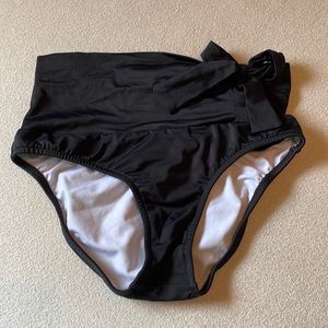 High Waist Bikini Bottom with Bow